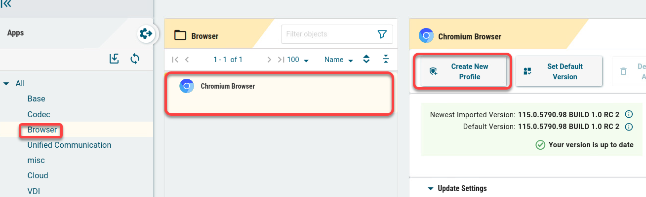 WUMS New Chromium Browser Profile